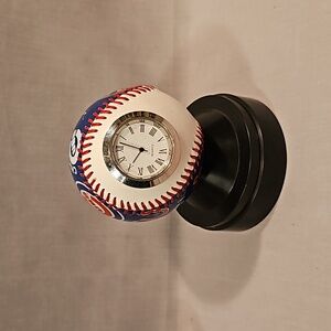 Rawlings Chicago Cubs Baseball Quartz Clock & Stand